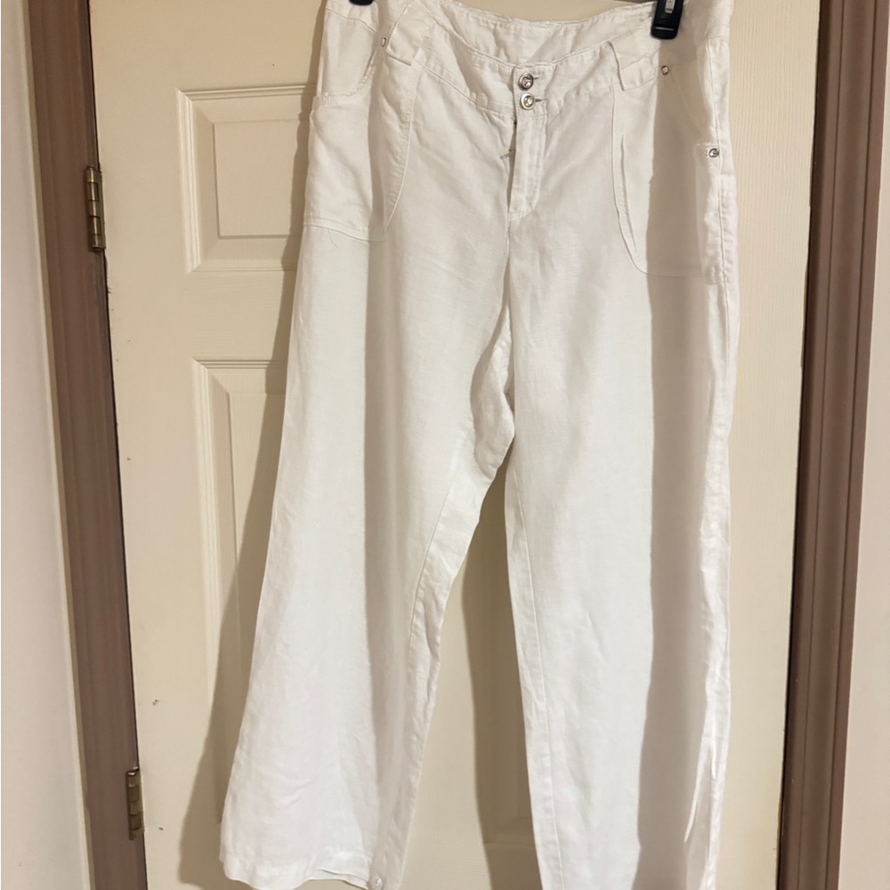 INC International Concepts White Wide Leg Pants